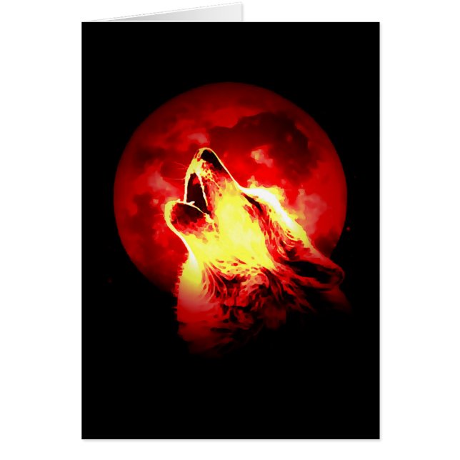 Wolf Howling in der roten Nacht (Vorne)