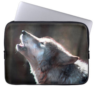Wolf Howling Lone Wolf Laptopschutzhülle