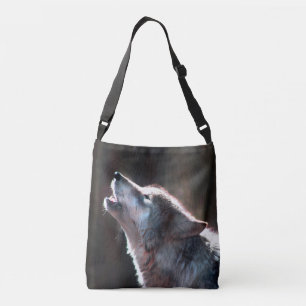 Wolf Howling Lone Wolf Tragetaschen Mit Langen Trägern