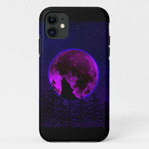 WOLF HOWLING MOON MAGENTA Case-Mate iPhone HÜLLE