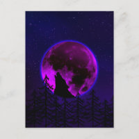 WOLF HOWLING MOON MAGENTA