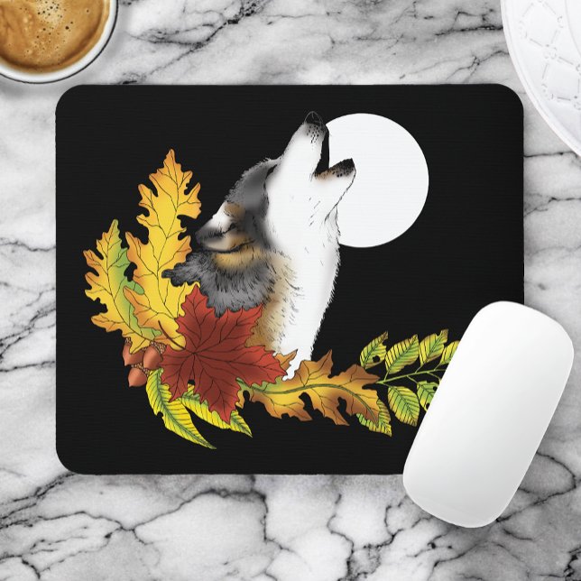 Wolf Howling Moon Mousepad (Von Creator hochgeladen)