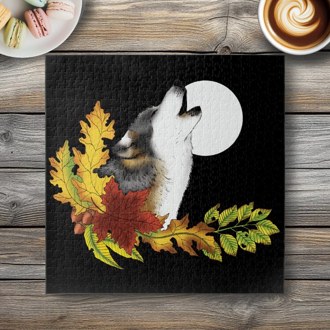 Wolf Howling Moon Puzzle (Von Creator hochgeladen)