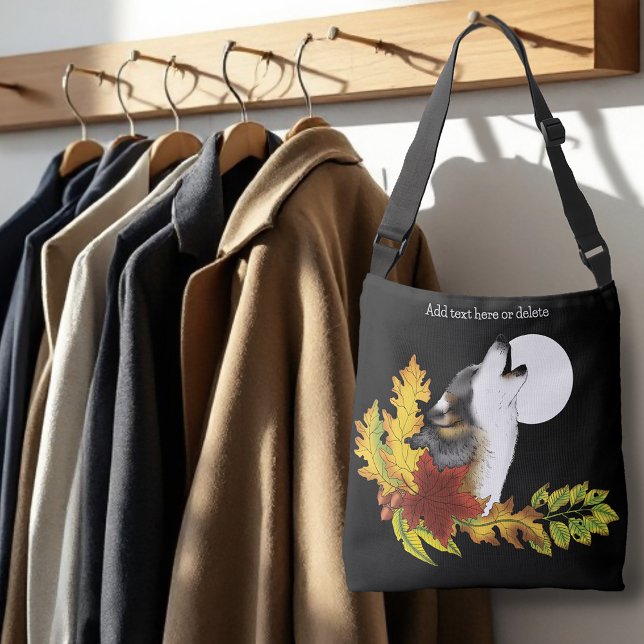 Wolf Howling Moon Tragetaschen Mit Langen Trägern (Von Creator hochgeladen)