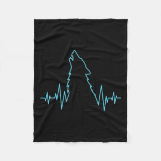 Wolf Howling Pulsschlag Wolfen Kostümtier Fleecedecke