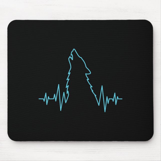 Wolf Howling Pulsschlag Wolfen Kostümtier Mousepad (Vorne)
