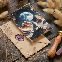 Wolf Howling unter dem Mondlicht