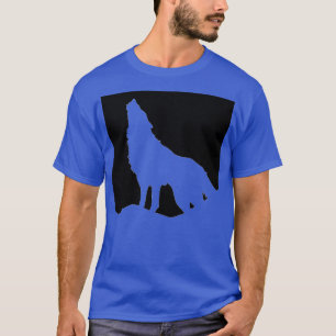 Wolf Howling vom Monde Pop Art Deep Royal Blue T-Shirt