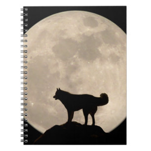 Wolf-Hundenotizbuch-Husky-Zeitschriften-Buch Notizblock