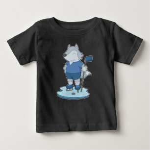 Wolf Ice Hockey Eishockeystick Baby T-shirt
