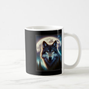 Wolf Icy Moon Galaxy Jagdground Graue Wölfe Fo Kaffeetasse