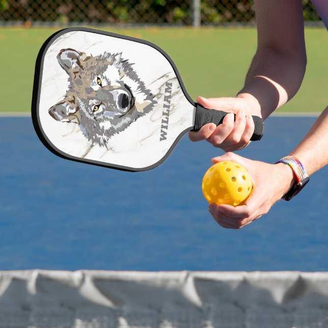 Wolf Illustration Pickleball Schläger (InSitu)