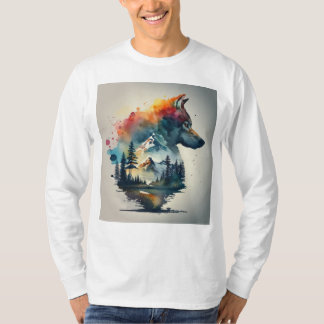 Wolf im Berg T-Shirt
