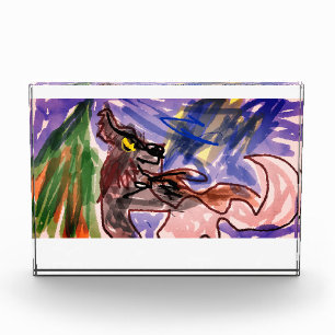 Wolf im Herbst Fotoblock