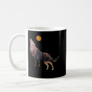Wolf im Mond Wolf Vikings Wild Lif Kaffeetasse