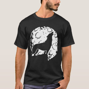 Wolf im Mondlicht Howling Vollmondwaldtier T-Shirt
