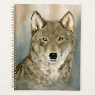 Wolf im Nebel-Wasserfarbenplaner Planer