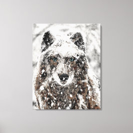 Wolf im Schnee Leinwanddruck