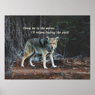 Wolf im Wald bringt Leading Pack zurück Poster