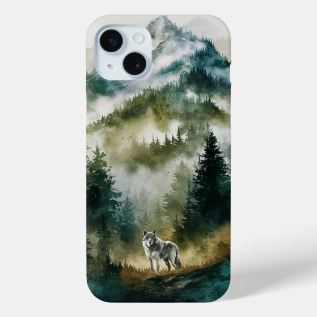 Wolf im Wald Case-Mate iPhone Hülle (Rückseite)