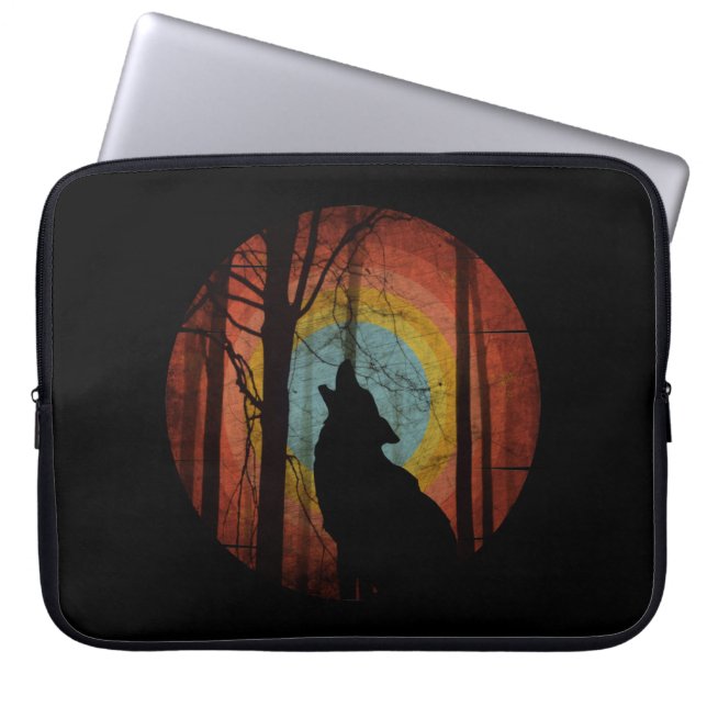 WOLF IM WALD FOREST LAPTOPSCHUTZHÜLLE (Vorderseite)