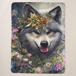 Wolf im Wald Sherpadecke