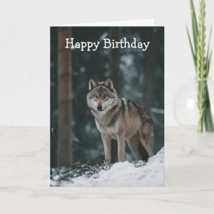 Wolf im Winter Karte
