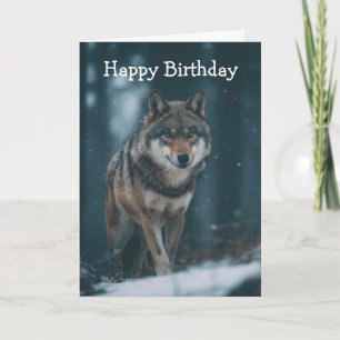 Wolf im Winter Karte