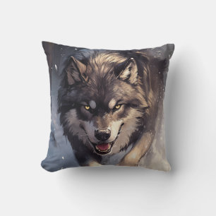 Wolf im Winter Kissen