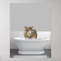 Wolf in der Badewanne Bubble Bad