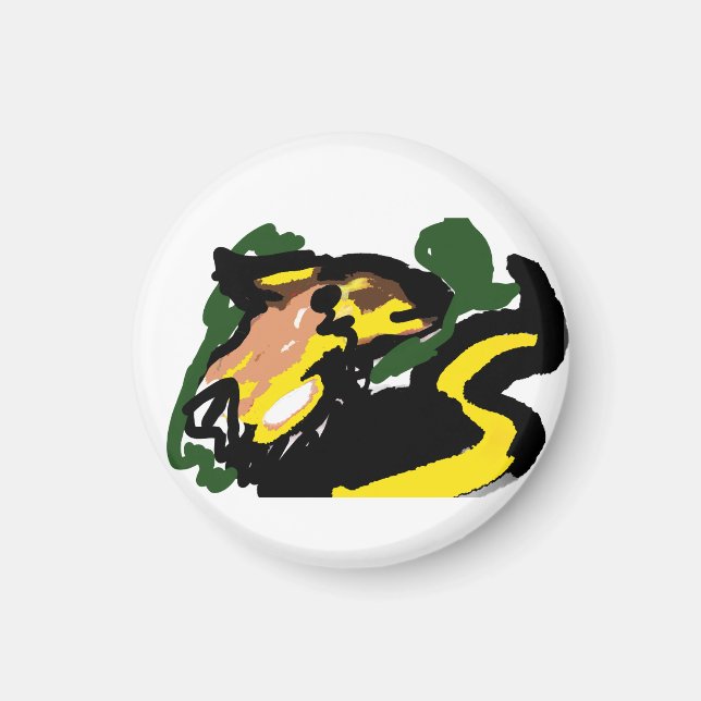Wolf in der Herbstzeit  Magnet (Vorne)