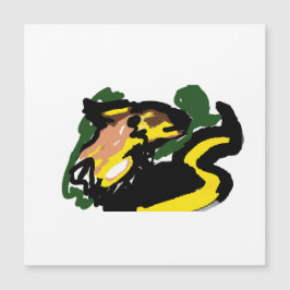 Wolf in der Herbstzeit Magnetkarte