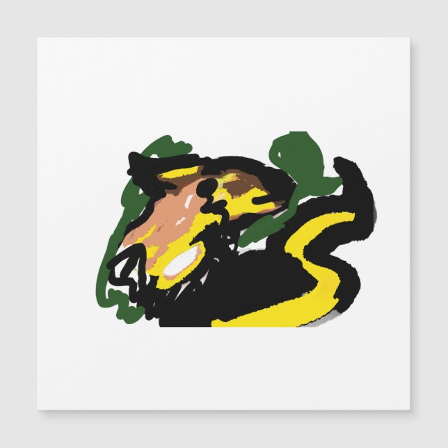 Wolf in der Herbstzeit  Magnetkarte (Vorderseite)