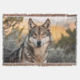 Wolf in der Natur Decke