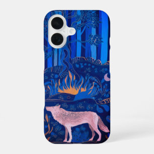 Wolf in einem mystischen Wald iPhone 16 Hülle