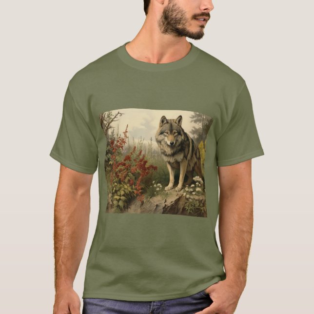 Wolf in Glen Men's T - Shirt (Vorderseite)
