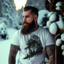 Wolf in Hoodie Double Exposure