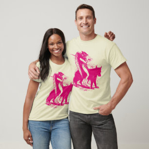 Wolf in Magenta T-Shirt