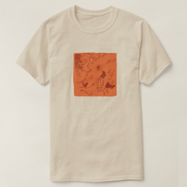 Wolf in rot T-Shirt (Design vorne)