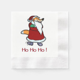 Wolf in Santa Claus Funny Serviette