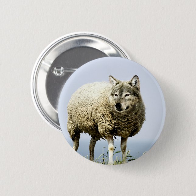 Wolf in Schafbekleidung Button (Vorne & Hinten)