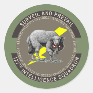 Wolf in Schafsbekleidung Runder Aufkleber
