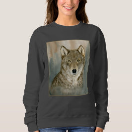 Wolf in the Mist Woatercolor Sweatshirt