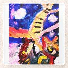 Wolf in winter glasuntersetzer