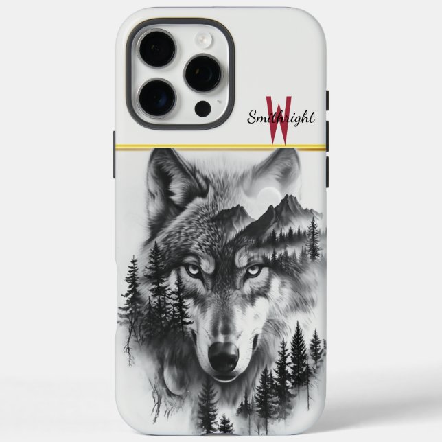 Wolf inmitten von Bergen und Wäldern Case-Mate iPhone Hülle (Rückseite)