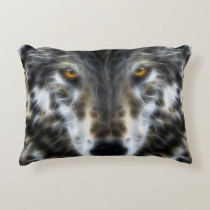 Wolf Inspirational Design Portrait Zierkissen