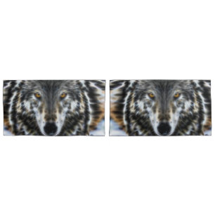 Wolf Inspirational Portrait Kissenbezug