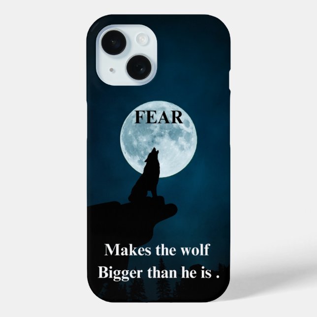 WOLF - inspirierendes Zitat über Angst Case-Mate iPhone Hülle (Rückseite)