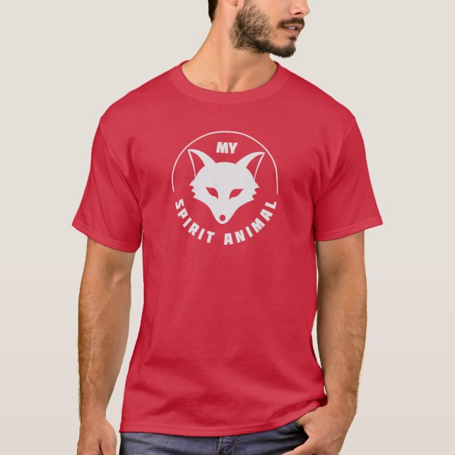 Wolf ist mein Geist Tier T-Shirt (Vorderseite)
