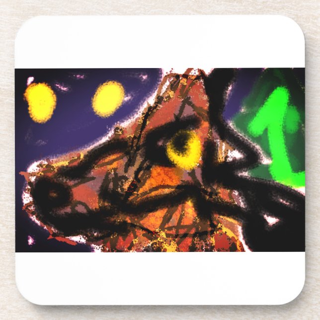 Wolf joy getränkeuntersetzer (Vorderseite)